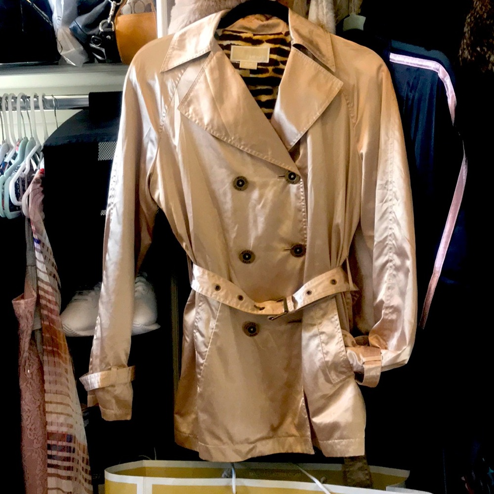 SOLD - Sassy Michael Kors gold Trench coat beautiful